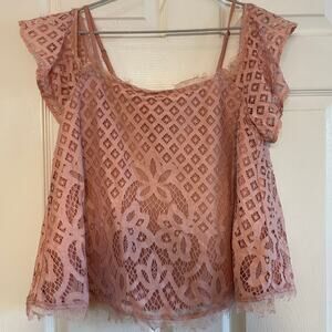 NWT GREYLIN Tremaine Off The Shoulder Short Sleeve Top Sz M Blush
